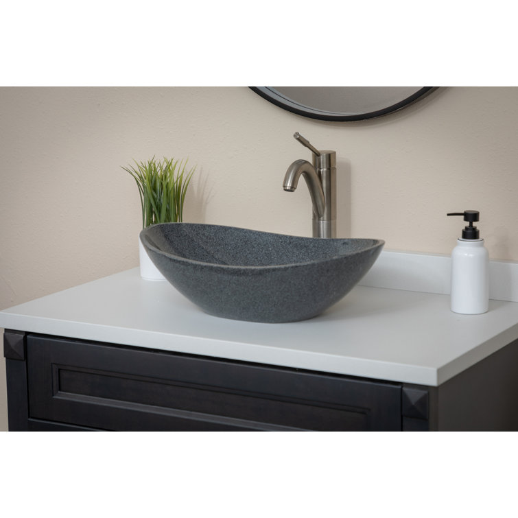 Sesame Gray Granite 20'' Canoe Vessel Sink