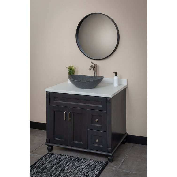 Sesame Gray Granite 20'' Canoe Vessel Sink