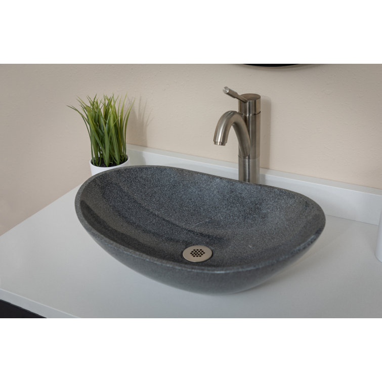 Sesame Gray Granite 20'' Canoe Vessel Sink