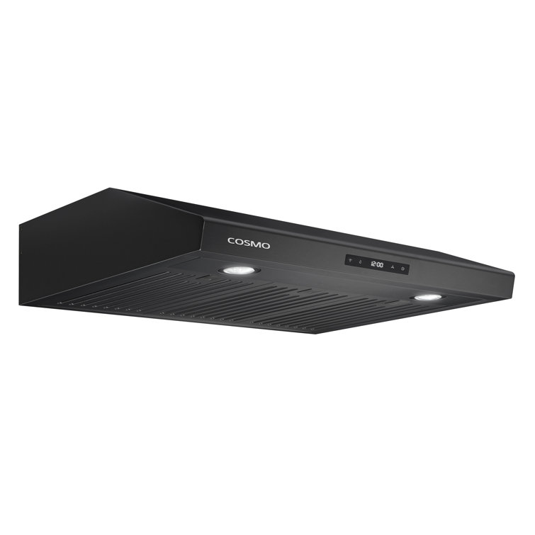 30-Inch Matte Black Stainless Steel Under Cabinet Range Hood