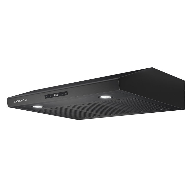 30-Inch Matte Black Stainless Steel Under Cabinet Range Hood