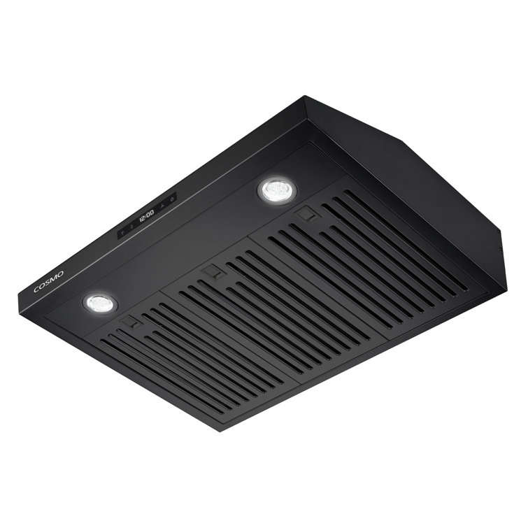 30-Inch Matte Black Stainless Steel Under Cabinet Range Hood
