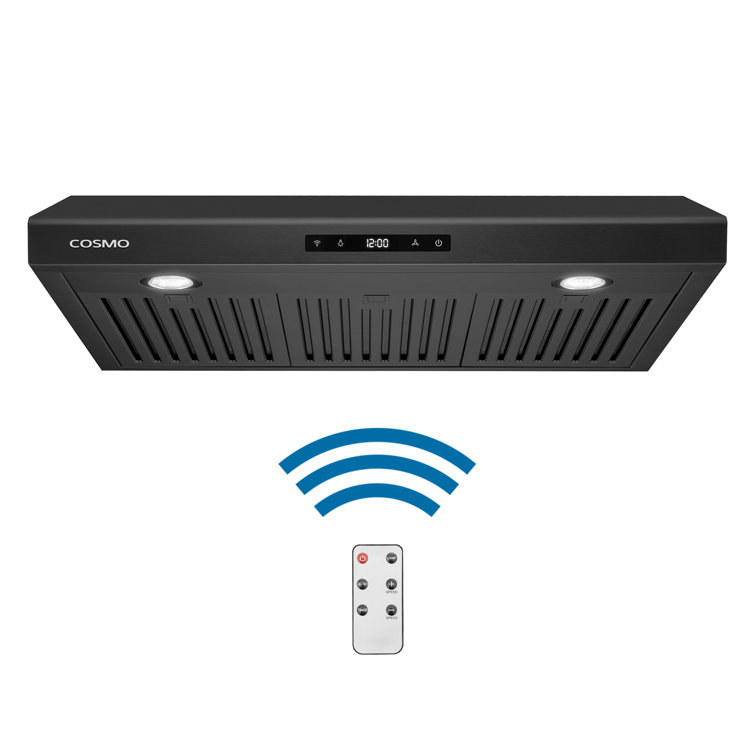 30-Inch Matte Black Stainless Steel Under Cabinet Range Hood