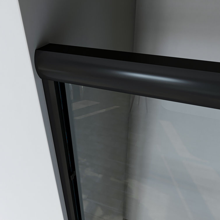 Matte Black 60'' x 72'' Sliding Shower Door with Clear Glass