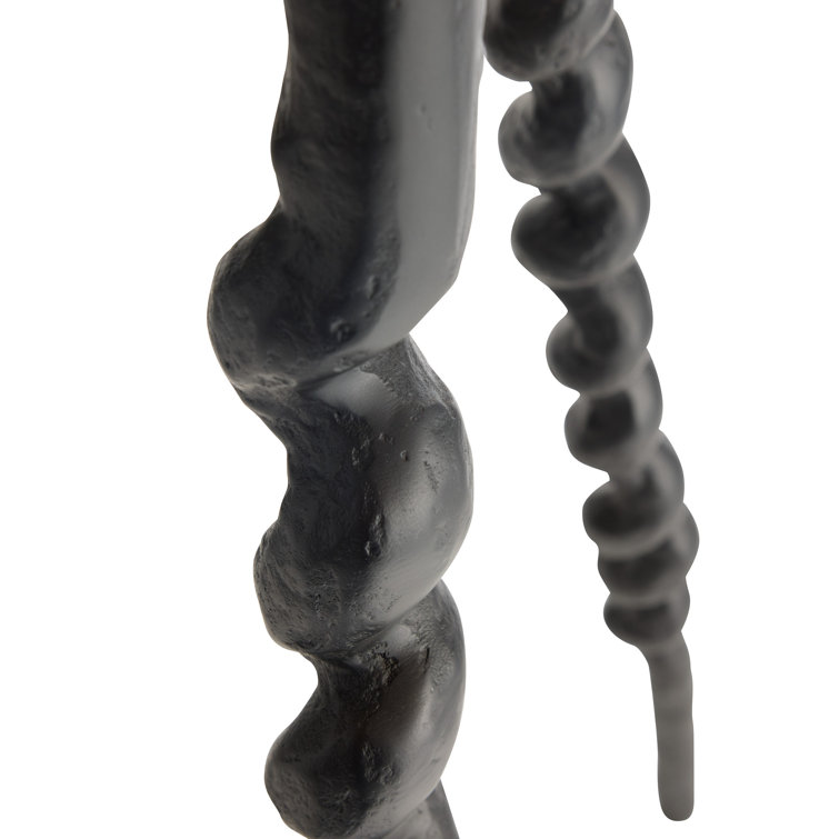 Bronze Tripod Floor Lamp with Off-White Cotton Shade