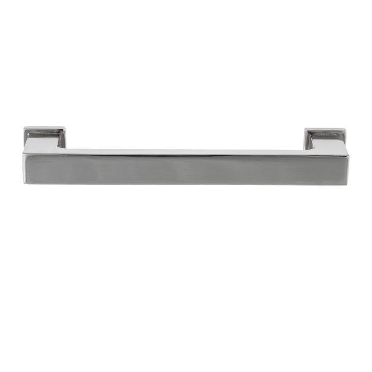 Chelsey 4-inch Polished Nickel Modern Bar Pull with Mounting Hardware