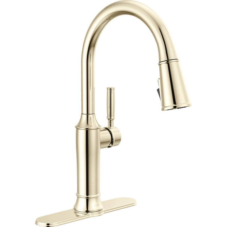 Polished Nickel Single Handle Pull Down Kitchen Faucet