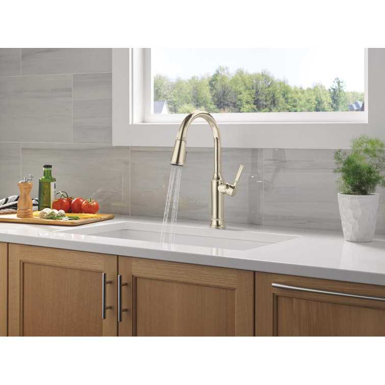 Polished Nickel Single Handle Pull Down Kitchen Faucet