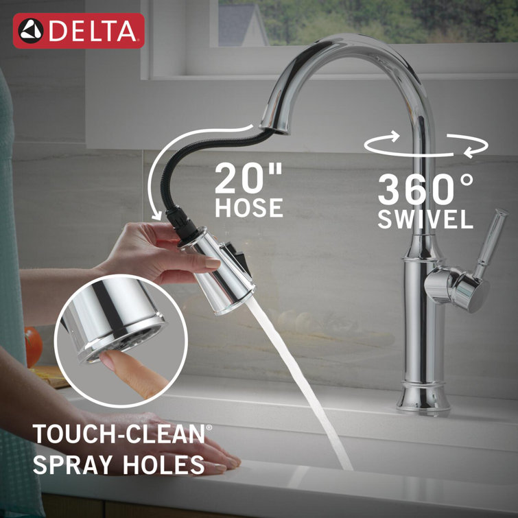 Renaldi Chrome Pull Down Kitchen Faucet with Spray