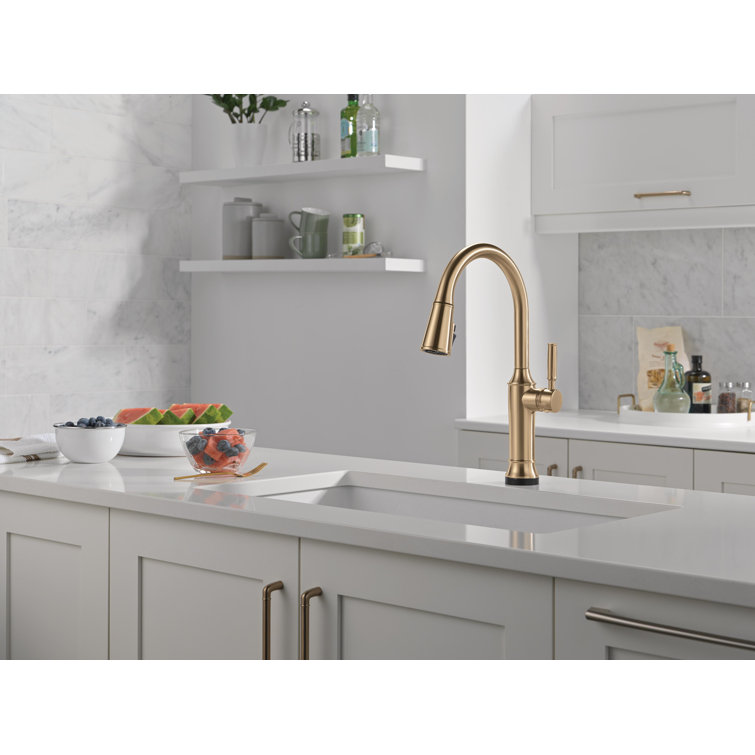 Renaldi Brushed Gold Touchless Pull-Down Kitchen Faucet
