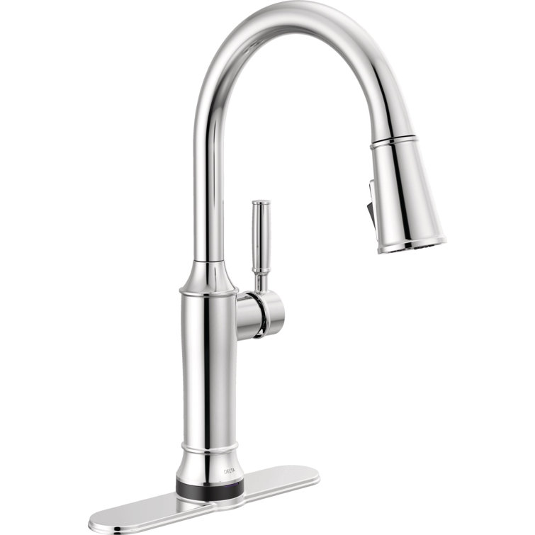 Renaldi Chrome Touchless Pull-down Kitchen Faucet with Pull-out Spray