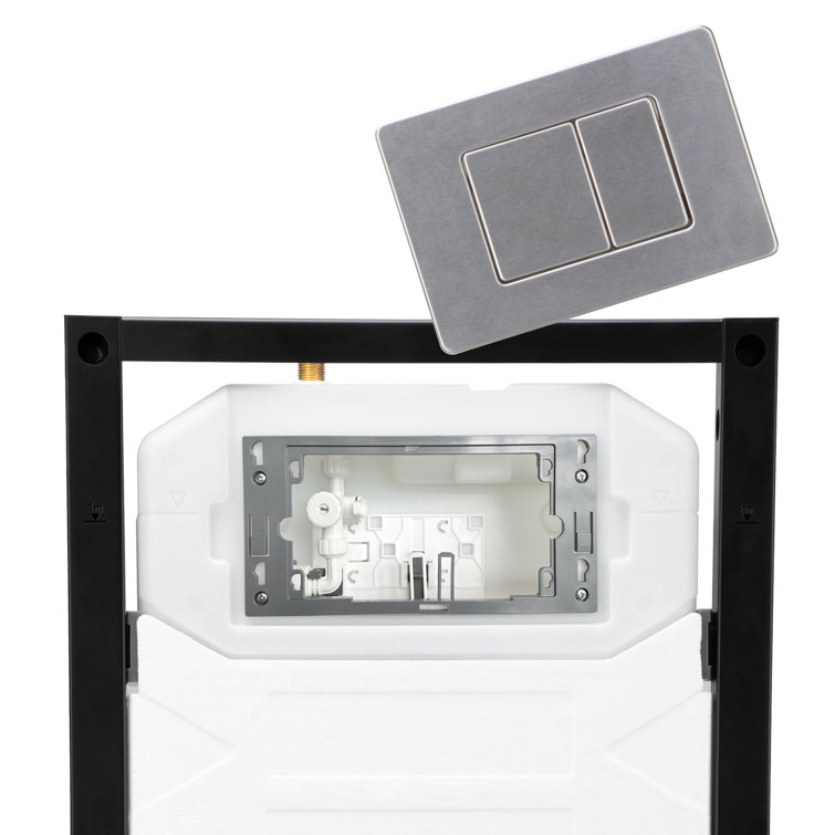 Hampton Matte Black Elongated Wall Mounted Dual Flush Toilet