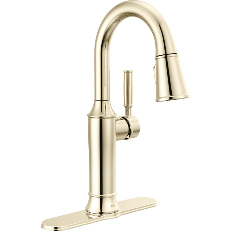 Polished Nickel Single Handle Pull-Out Spray Bar Faucet