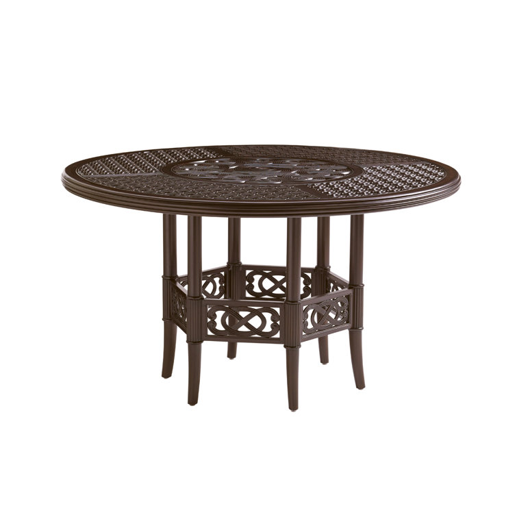 Royal Brown Aluminum Round Formal Dining Table