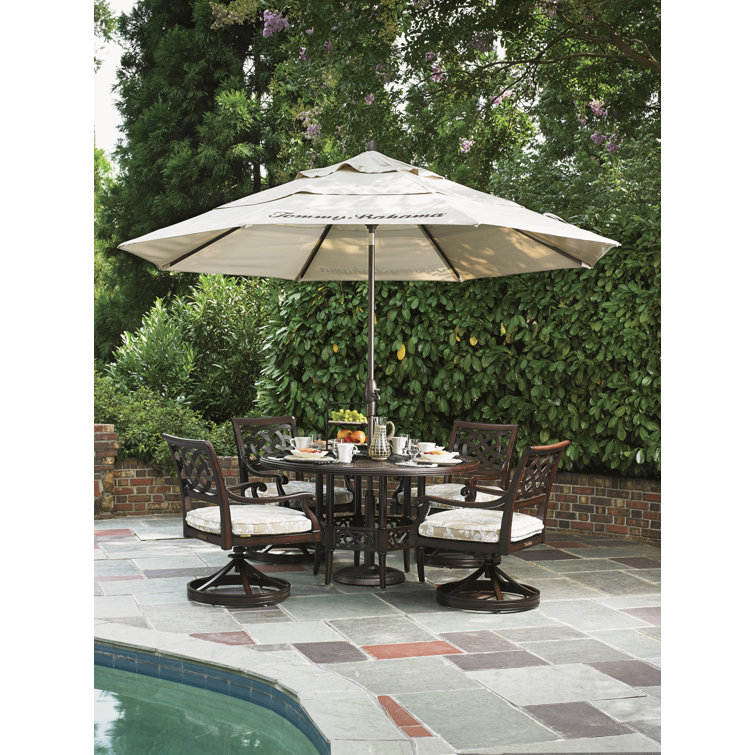 Royal Brown Aluminum Round Formal Dining Table