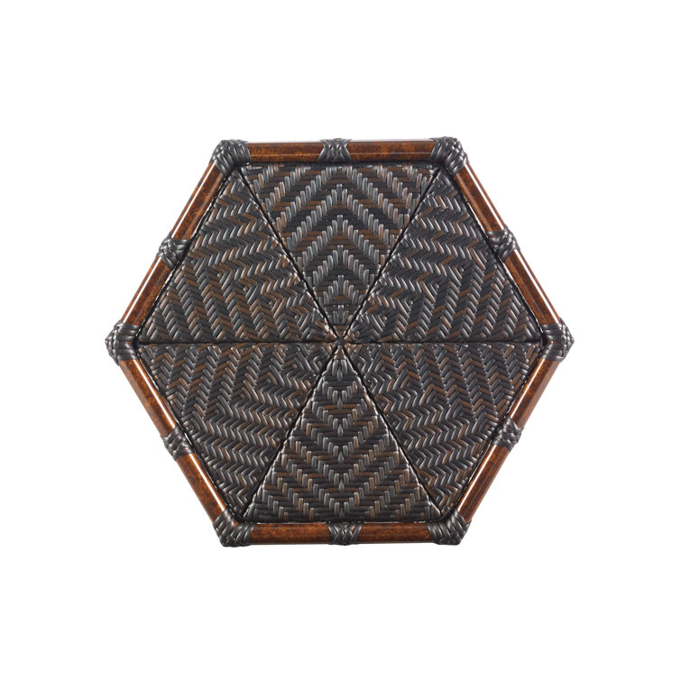 Royal Kahala Tortoise Shell Finish Hexagonal Bunching Table