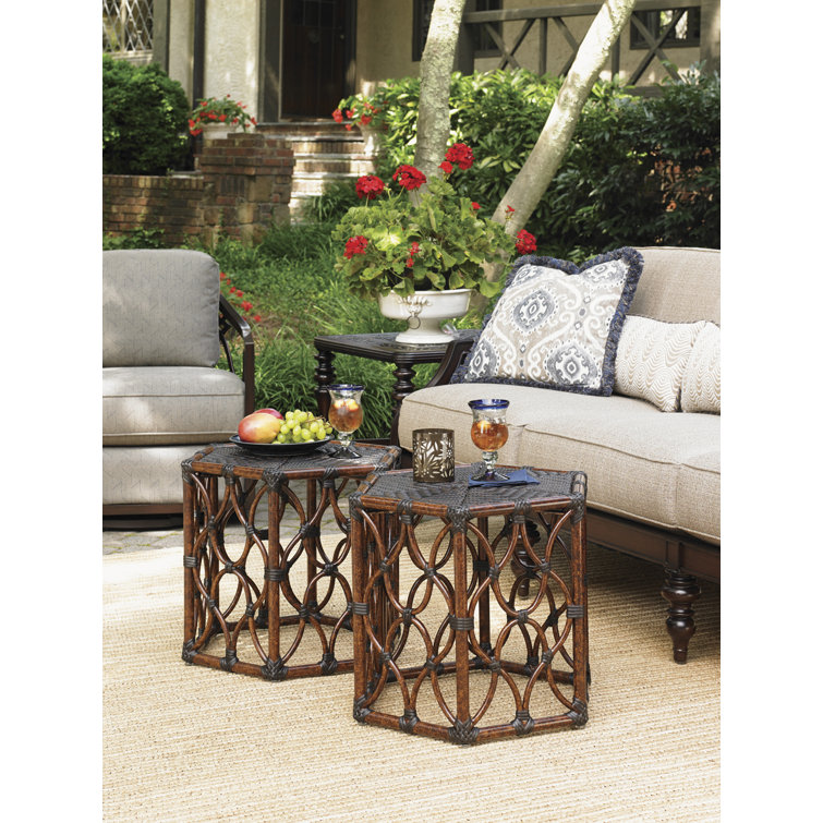 Royal Kahala Tortoise Shell Finish Hexagonal Bunching Table