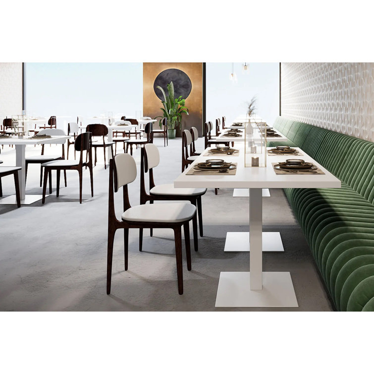 Midtown White Rectangular Indoor Tabletop with 2" Thickness