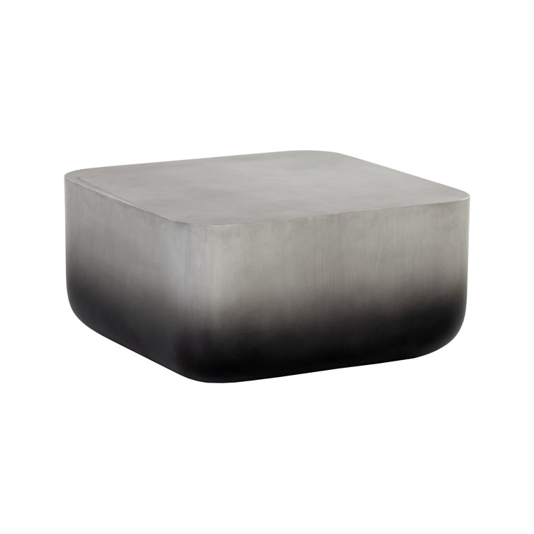 Contemporary White Marble Square Outdoor Coffee Table