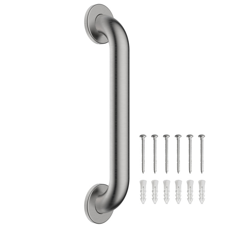 12-Inch Polished Stainless Steel Safety Grab Bar