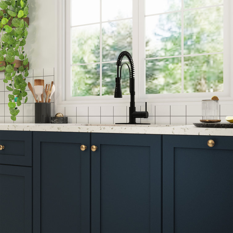 30" Matte Black Stainless Steel Undermount Kitchen Sink with Faucet