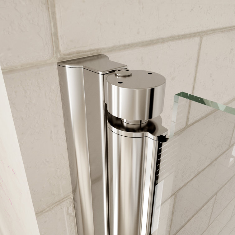 28'' W x 72'' H Frameless Clear Glass Pivot Shower Door in Chrome
