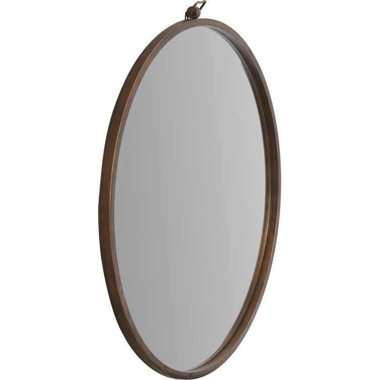 Vintage Glamour 36" Antiqued Bronze Round Wall Mirror