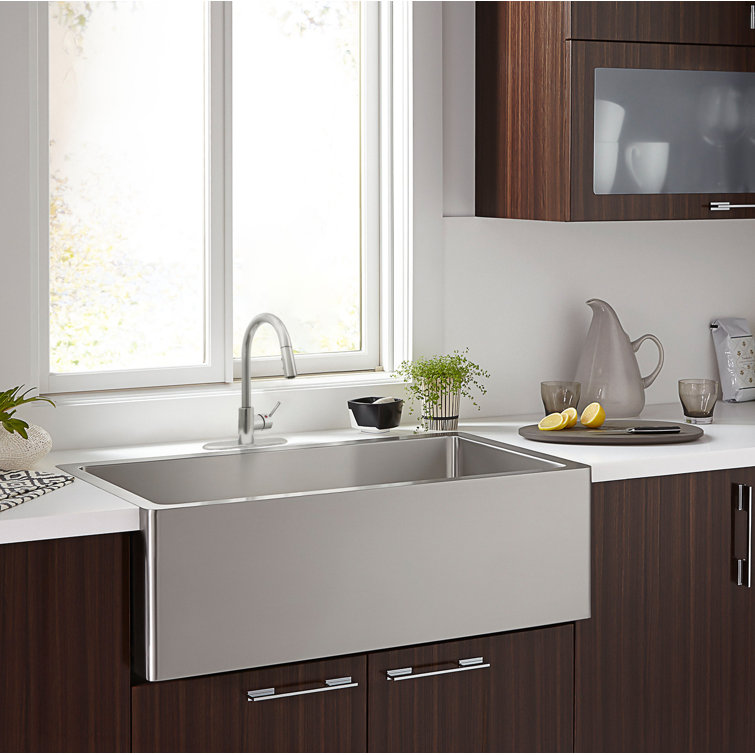 Stainless Steel High Arc Kitchen Faucet with Pull Down Sprayer
