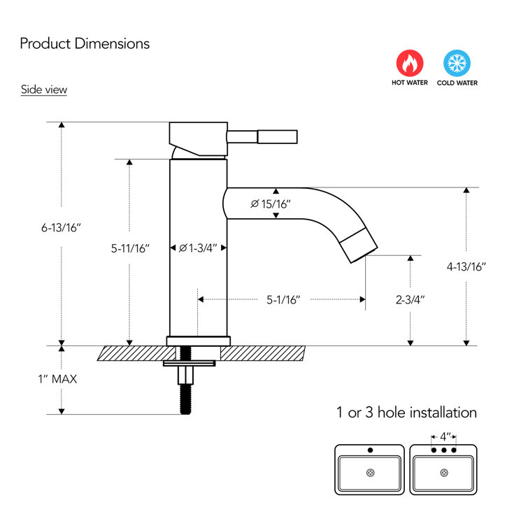 Matte Black Stainless Steel Single Handle Bathroom Faucet