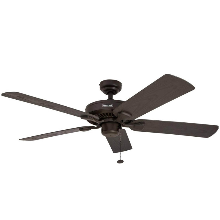 Belmar 52" Bronze Ceiling Fan with Mahogany Blades