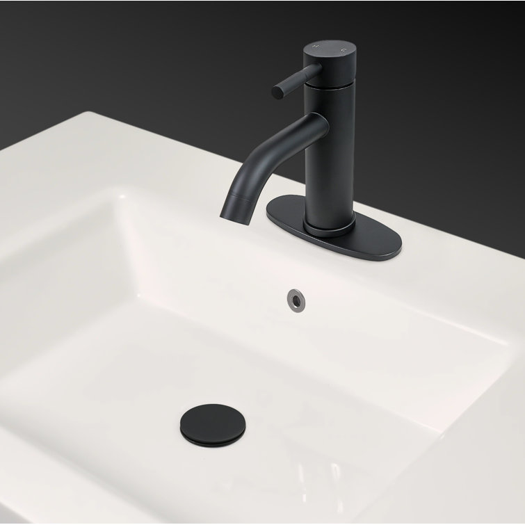 Matte Black Stainless Steel Single Handle Bathroom Faucet