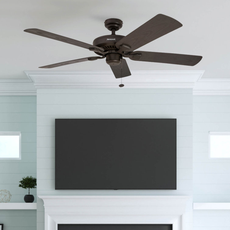 Belmar 52" Bronze Ceiling Fan with Mahogany Blades