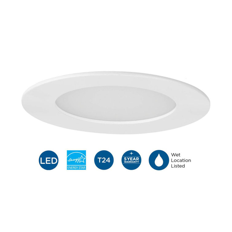 Everlume 4-Inch Satin White Aluminum LED Recessed Downlight