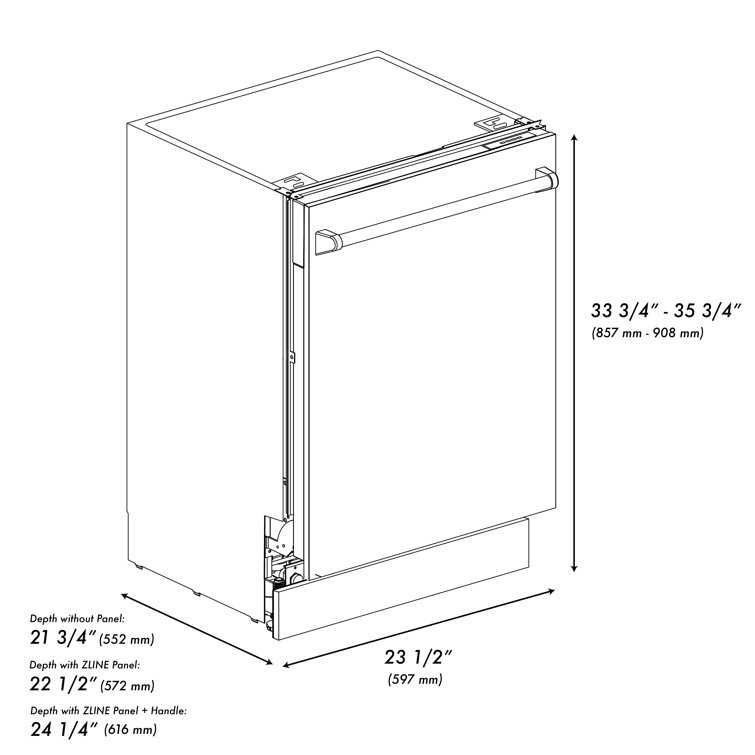 24" Stainless Steel Top Control Tall Tub Dishwasher with 3rd Rack