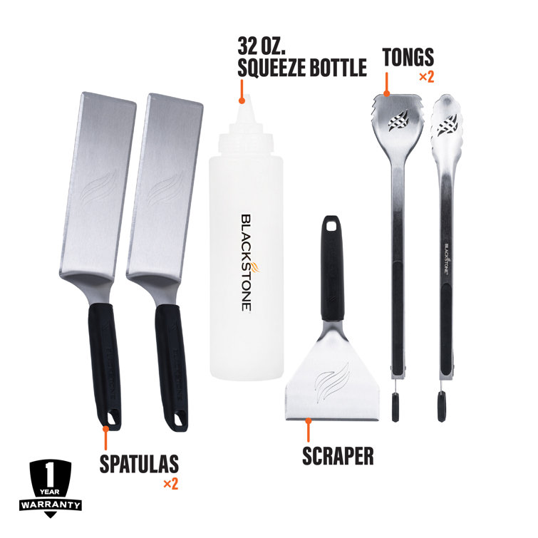 Blackstone Deluxe 6-Piece Stainless Steel Griddle Accessory Toolkit
