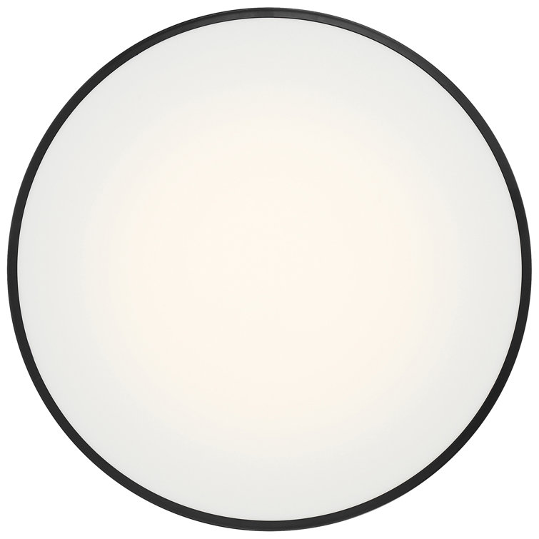 Kymera Black and White LED Flush Mount Light