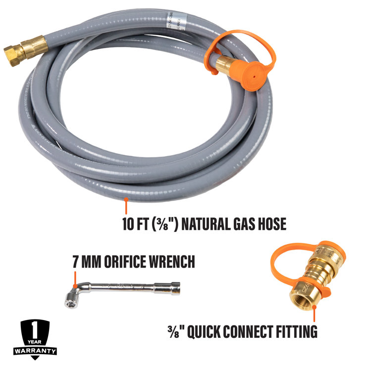 Blackstone 10ft Gray Natural Gas Conversion Kit with Quick Connect
