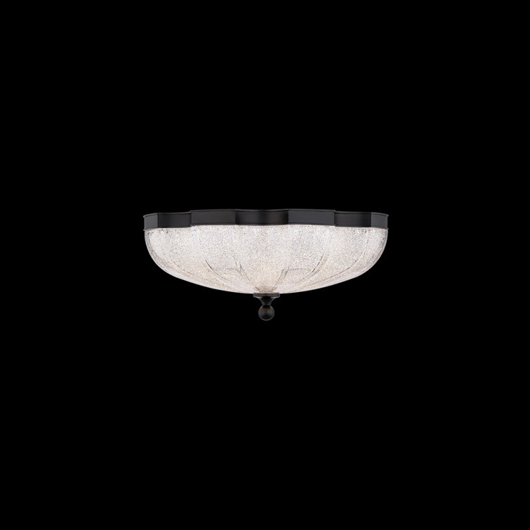 Black Crystal LED Flush Mount Ceiling Light