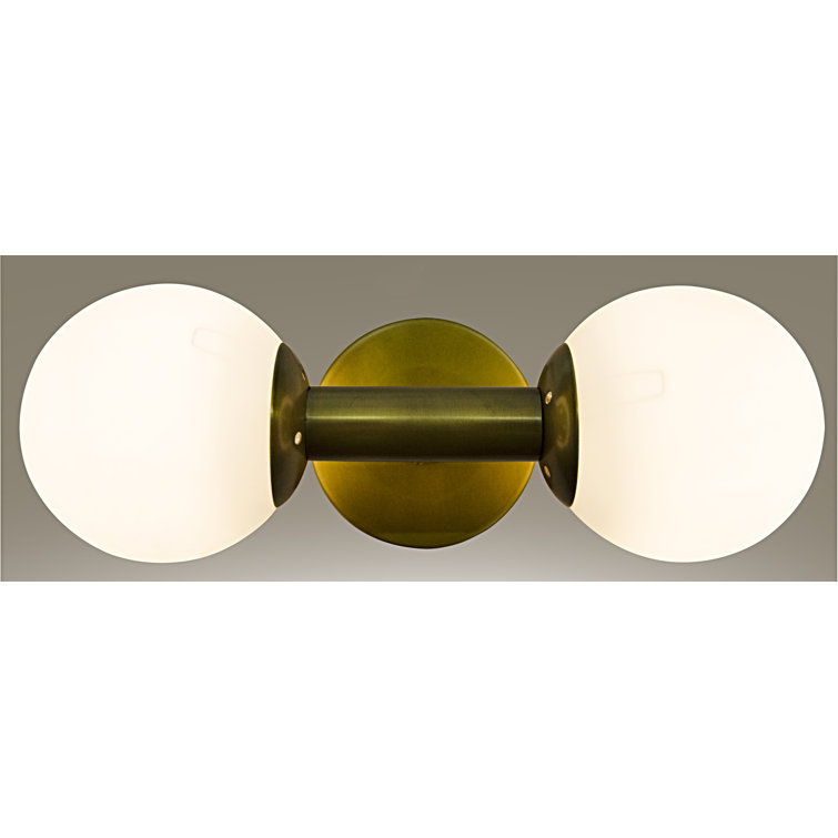 Antique Brass Dual-Light Hardwired Sconce