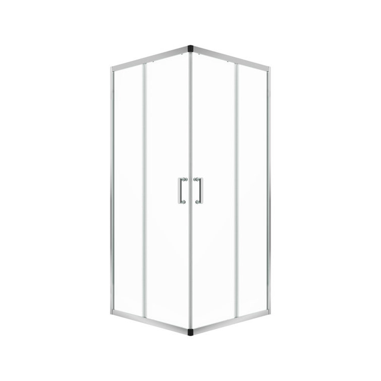 36"W x 36"D x 72"H Framed Square Tempered Glass Shower Enclosure
