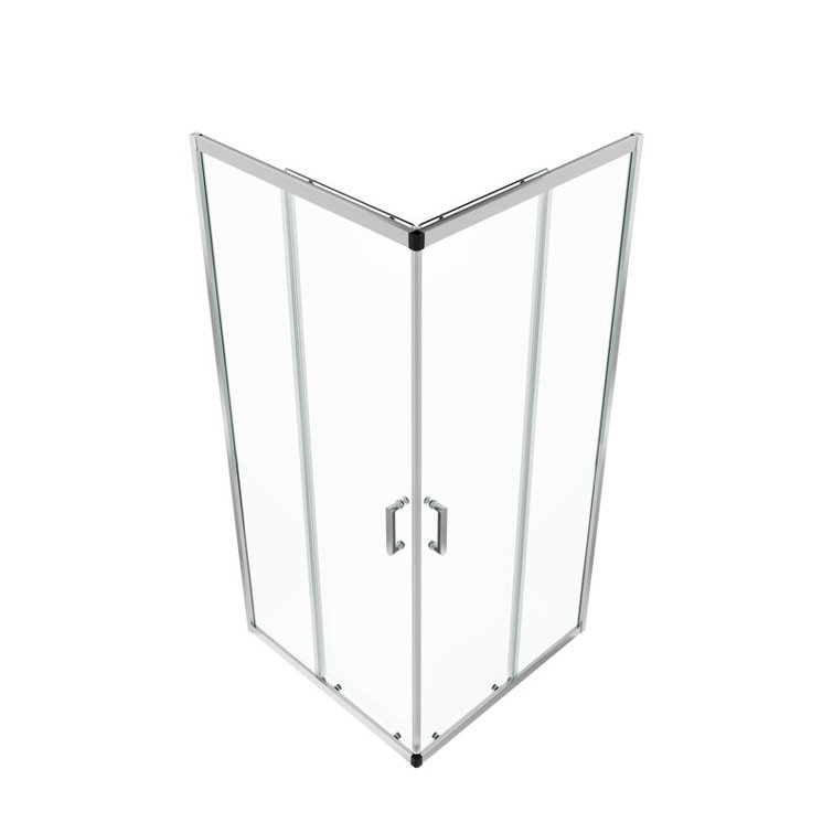 36"W x 36"D x 72"H Framed Square Tempered Glass Shower Enclosure