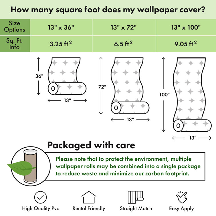 Pale Blue Geometric Self-Adhesive PVC Wallpaper Roll