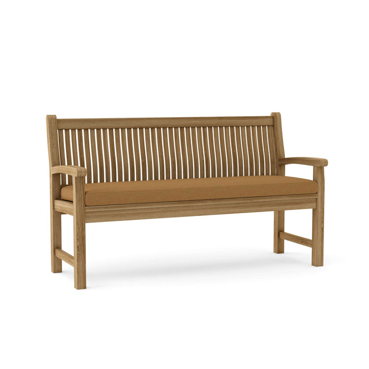 Sahara Elegantly Curved 3-Seater Natural Teak Outdoor Bench