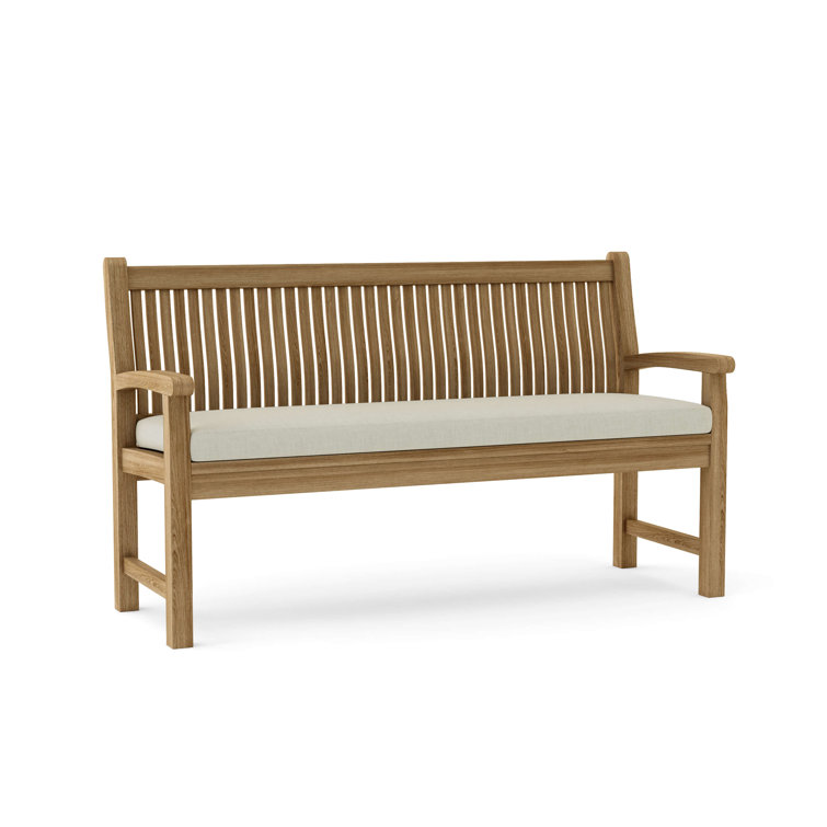 Sahara Elegantly Curved 3-Seater Natural Teak Outdoor Bench