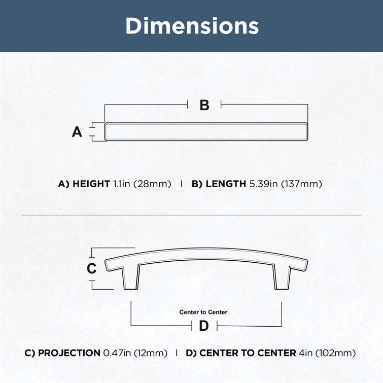 Soft Iron Modern Cabinet Pull with Mounting Hardware