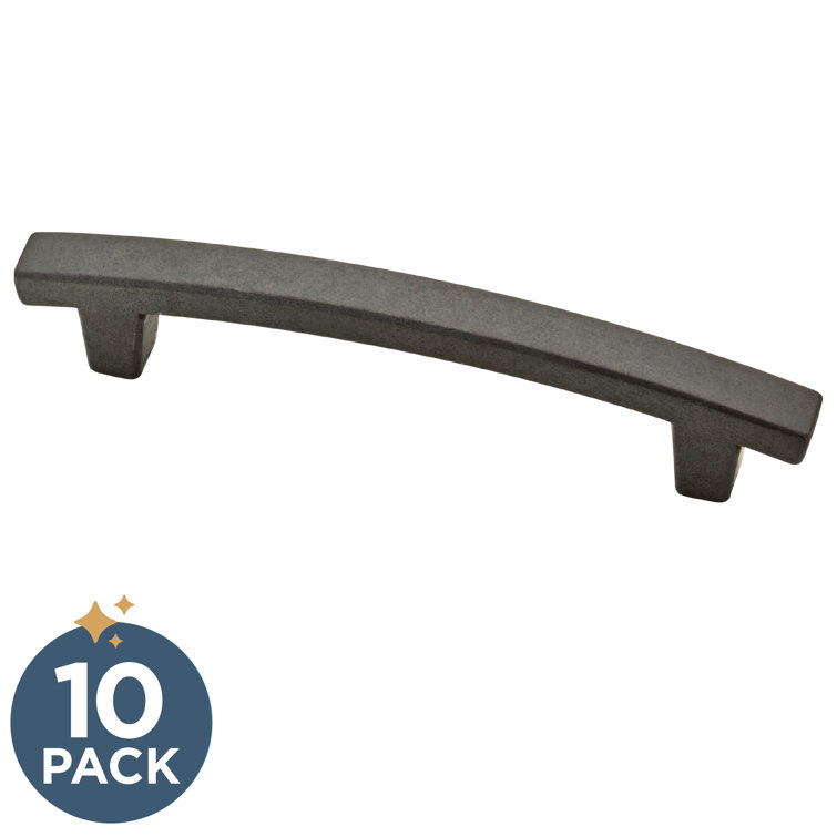 Soft Iron Modern Cabinet Pull with Mounting Hardware