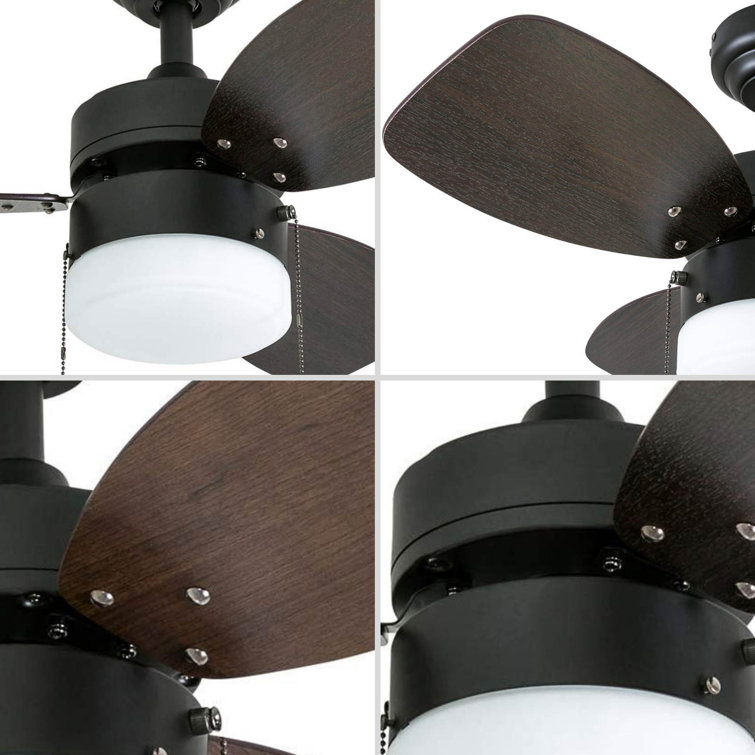 Ocean Breeze 30" Bronze LED Ceiling Fan with Reversible Blades