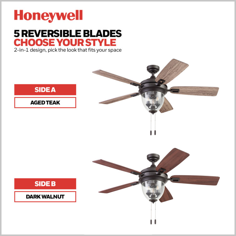 Glencrest 52" Iron LED Craftsman Ceiling Fan with Reversible Blades