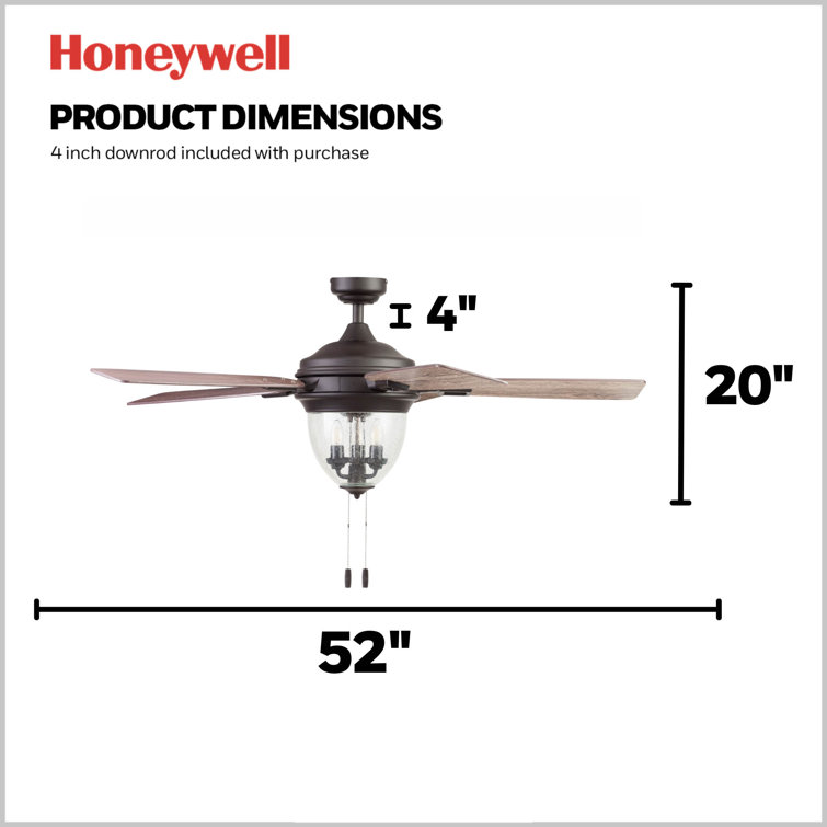 Glencrest 52" Iron LED Craftsman Ceiling Fan with Reversible Blades
