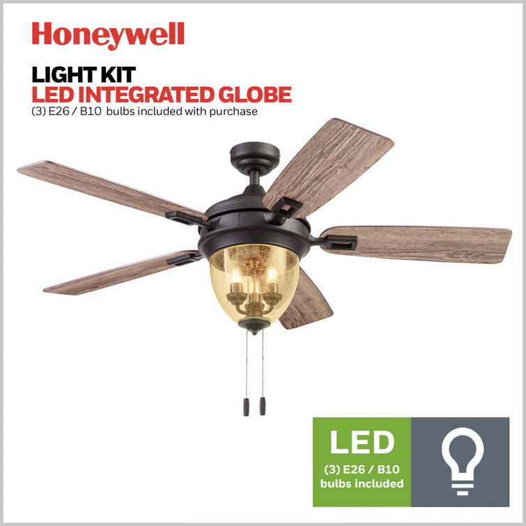 Glencrest 52" Iron LED Craftsman Ceiling Fan with Reversible Blades